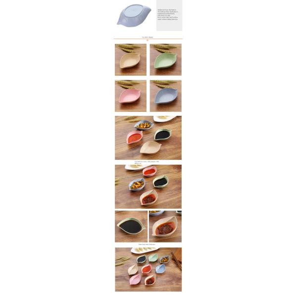 Pickled Vegetables Wheat Parties-Seasoning Dish Plate for Disposable Plastic Tableware