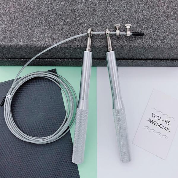 300CM Aluminum Speed Fitness Jump Ropes Blue Adjustable Stainless Steel Wire ODM