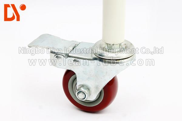 Pipe Equipments Anti Static Caster Wheels Small Size Lightweight With Brake