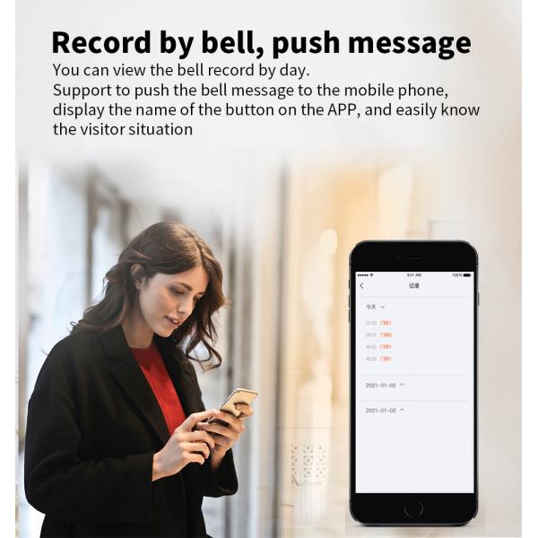 Porte Bell imperméable de sonnette d'IP44 Tuya de prise intelligente d'UE USA R-U