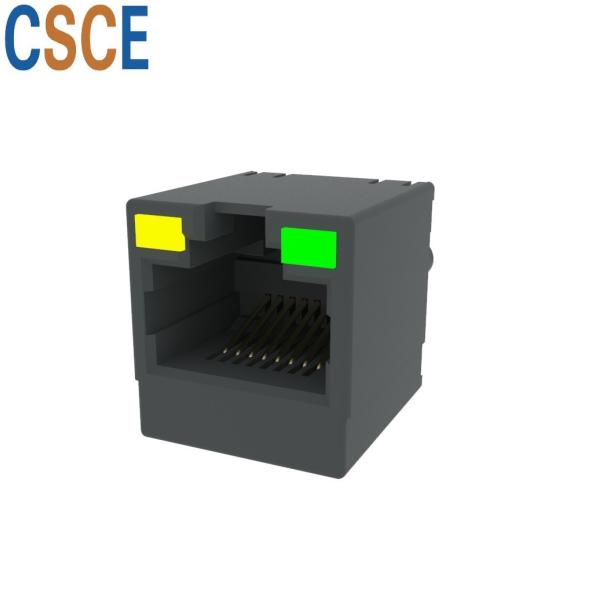 100Base - T RJ45 Modular Jack / Ethernet Jack 1 Port 180 Degrees Housing Material PBT