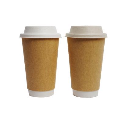 Customized biodegradable disposable coffee paper cup single and double paper coffee cup with lid