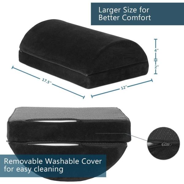Under Desk Memory Foot Rest with Adjustable Height and Multi-functional Features