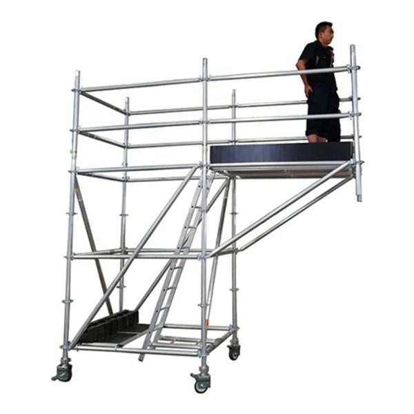 50Échafaudage en aluminium à cran de diamètre de.8 mm type d'échafaudage à verrouillage à anneau mobile