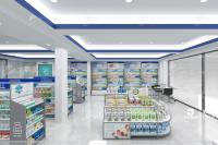 02-DYJYS006, Magasin de pharmacie élégant et simple à Wuxi avec 40 appareils principaux dans un espace de 85 m2 et environ.