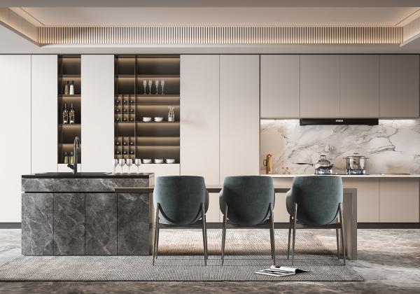 Modern MDF Kitchen Cabinet Door Panel for Hotels and Apartments