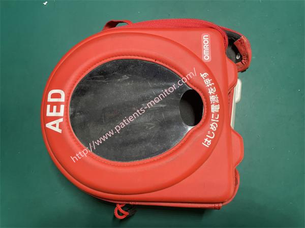 Bolsa de transporte para DEA Omron, usada, en buen estado, color rojo, accesorios para desfibrilador