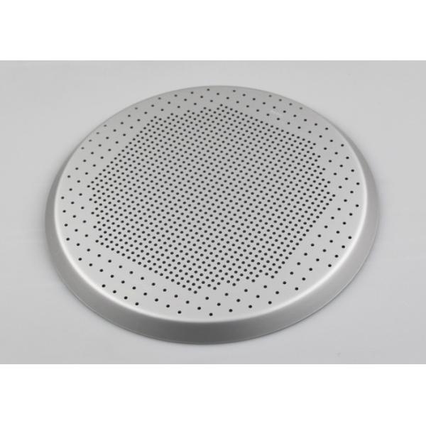 1.6mm Anodized Aluminum Perforated Pizza Pan With Round Punching Food Grade 15 Inch