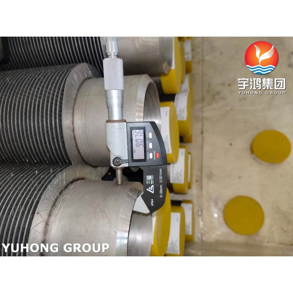 ASTM A376 TP347H tuyau en acier inoxydable sans soudure tube à nageoires solides avec bande de nageoires en acier au carbone