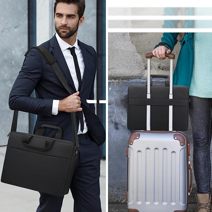 Laptop Bag Case Messenger Bag Computer Sleeve with Shoulder Strap Waterproof Briefcase Laptop Men Women Business Work Travel