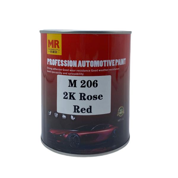 M206 Rosa Rojo Pintura de automóviles Revestimiento líquido Dos paquetes de pintura para automóviles Color vibrante