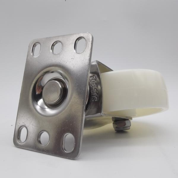 5 Inch Medium Duty 304 Stainless Steel Nylon Wheel Casters with Lockable Swivel and Corrosion Resistance