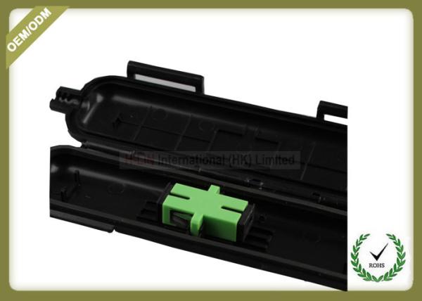 Outdoor Optical Fiber Junction Box  Waterproof With Black Color 1 Into 1 Out