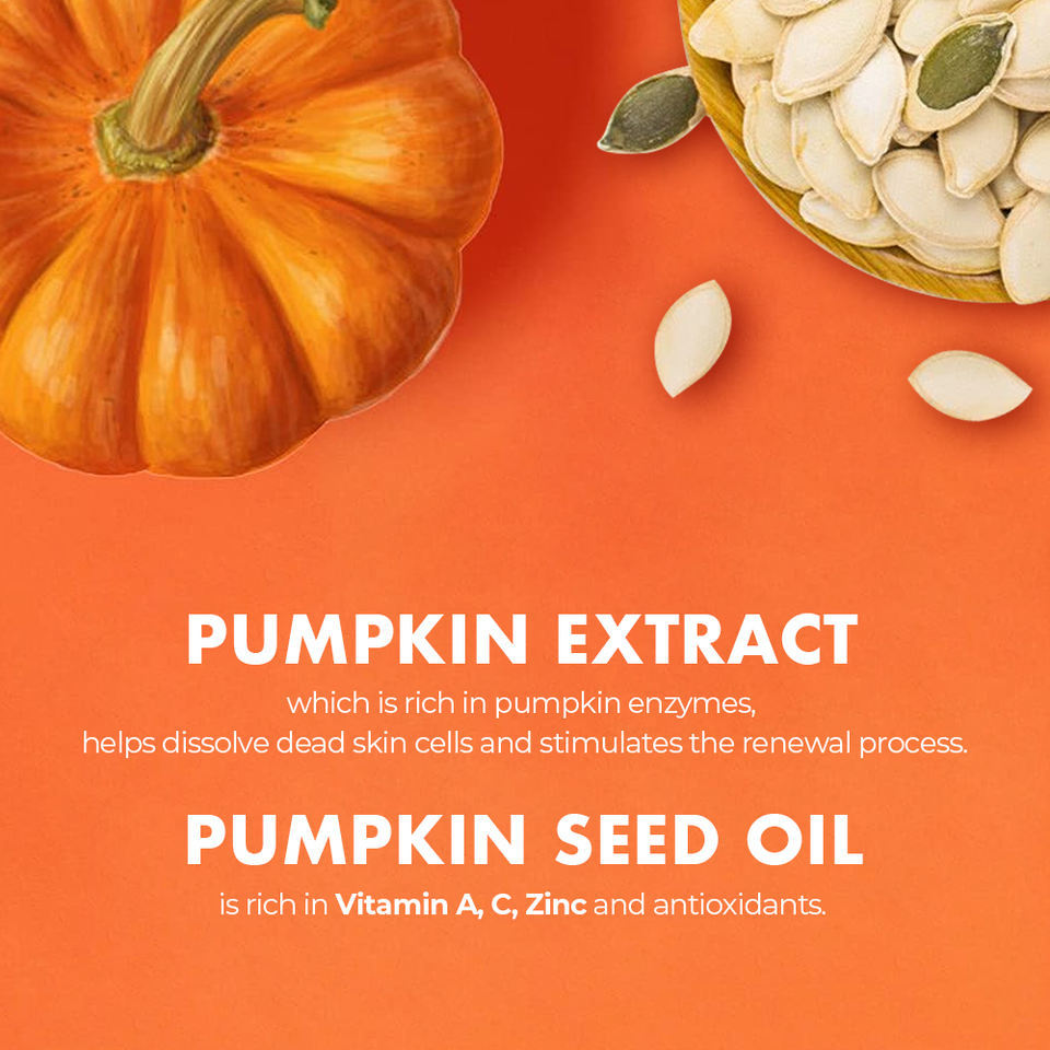 OEM ODM brand vegetarian female skin care pumpkin cleaning facial mask whitening brightening gloss gently exfoliating cleaning facial mask