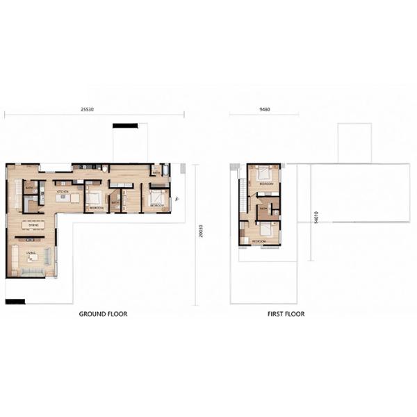 Single Family Homes Steel Fascia Board Luxury Prefabricated House Villa Modular Home Kits