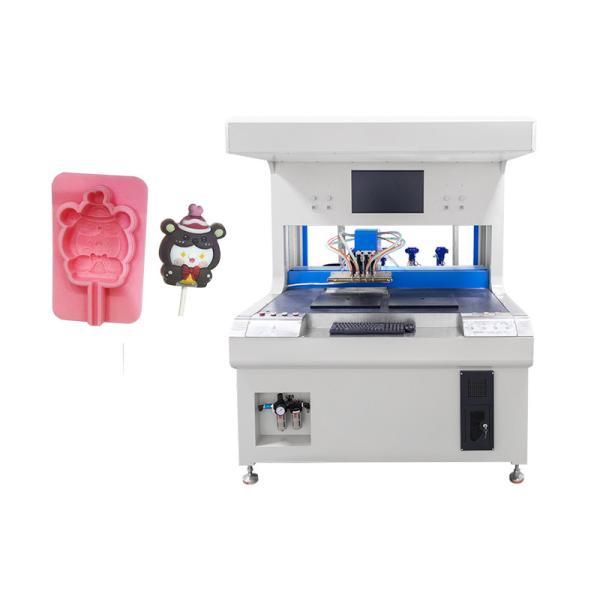 Automatic Visual 4 Colors Chocolate Decorating Machine Candy Syrup Jam Laminating Machine