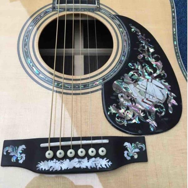 Aaaa All Real Abalone Super Deluxe Wood D45L Acoustic Guitar Customized Logo Is Available