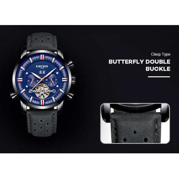 Fashionable Sports Minimalist Mechanical Watch Leather Wrist Watch