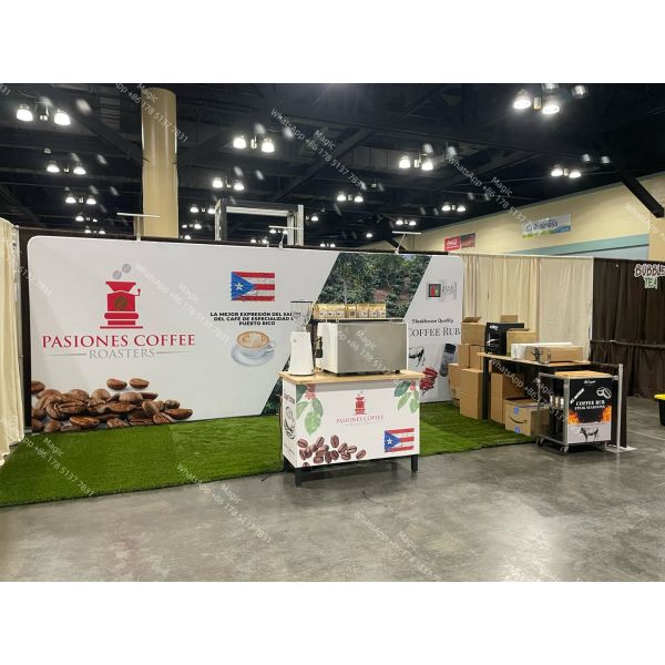 12x8 15x8 20x8 Tension Fabric Display Backdrop Portable Exhibition Banner Stand