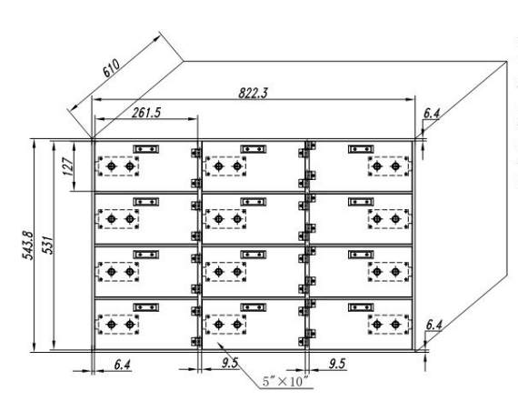 сейф безопасности нержавеющей стали 3x5 10mm для частного свода