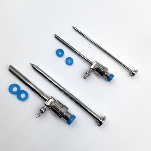 Padrão de segurança GB/T18830-2009 Trocar cirúrgico de aço inoxidável 5 mm 10 mm para laparoscopia
