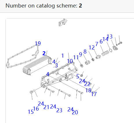6212-61-2111 6212-61-2110 Radiator Element Core for 6D140 Engine 12PCS Oil Cooler Element 6212612111 6212612110