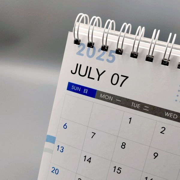 High Quality Customizable Double Spiral Wall and Desk Calendar Paper Material with Time Display Logo Printing for Use As a Table