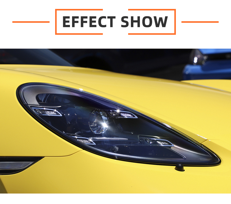 982 Cayman Boxster Front Light Upgrade 12V New LED Matrix Headlights Assembly 10000LM 6000K Projectors