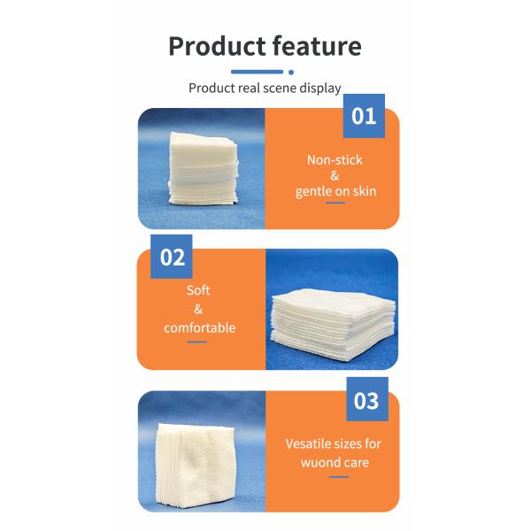 30g Non-Sterile Medical Gauze Pads CF220410*10/7.5*7.5/5*5cm