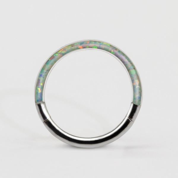 Silver Opal Traditional South Indian Nose Ring G23 Titanium OEM ODM