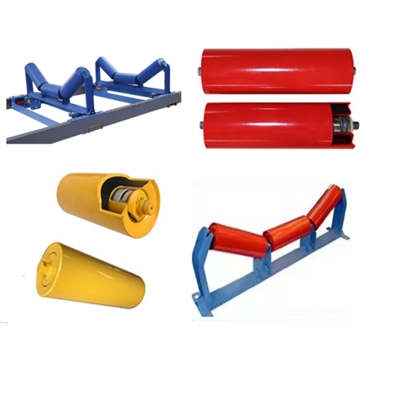 Rubber Covered Conveyor Roller and Impact Idler with Bolt-on Mounting and 1 Year Warranty for Belt Conveyor Systems