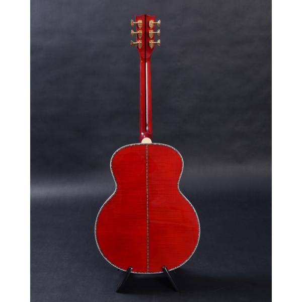 Customized acoustic guitar, 43 inch Jumbo guitar, Quilt Vine Viper red, Guitarra acustica