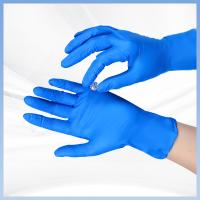 Le bleu marine texturisé saupoudrent les gants stériles de nitriles de gants libres de nitriles