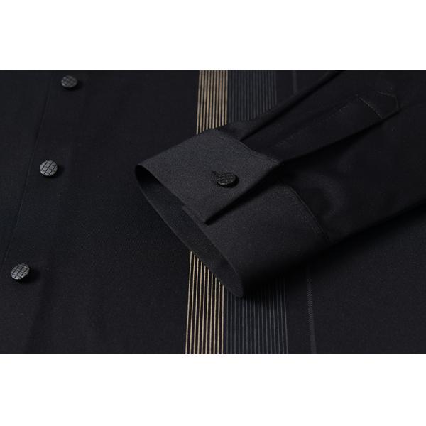 Длинные рукава полосатые рубашки мужчины стройный фит Винтажная мода Осенняя одежда Шерсть на заказ 2021