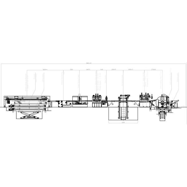 Алюминиевая линия вырезывания катушки листа летает двигать режет обрабатыванный изделие на определенную длину свертывает спиралью линию