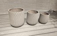 Stylish Round Fiberclay Planter For Warmer And Barbecue Camping Burners