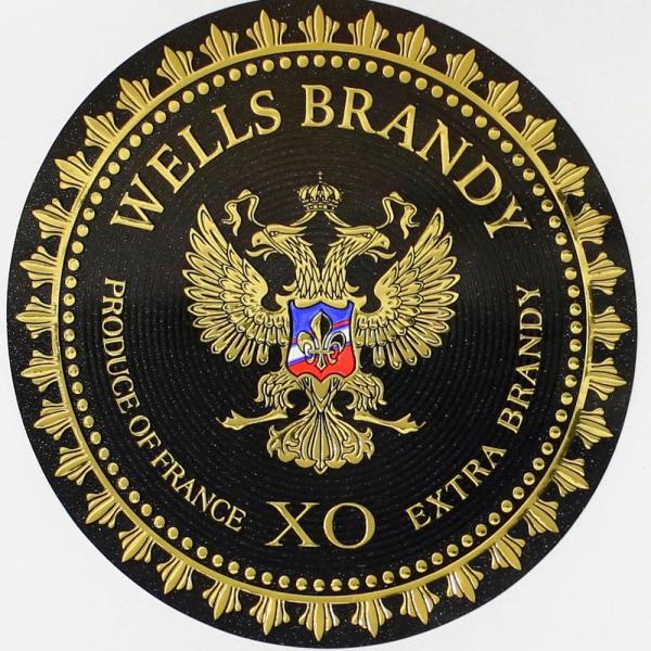 Labels imprimés de rond de Logo Stickers Waterproof Gold Foil de nom de marque