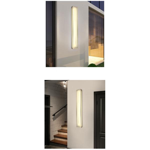 European-style stainless steel outdoor wall light glass villa courtyard wall light community exterior wall light