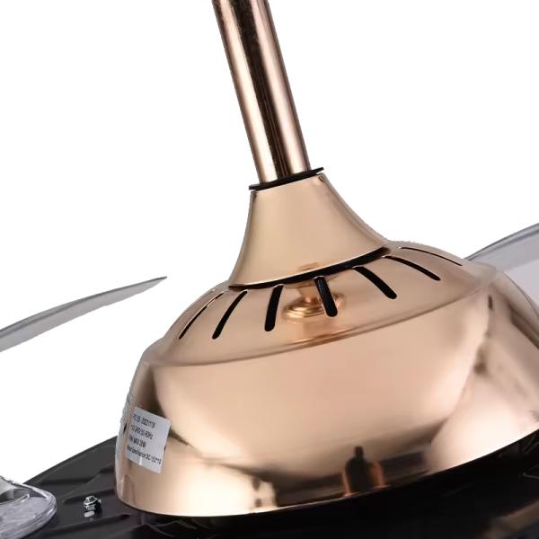 SENKAI Crystal Ceiling Fan Light Rose Gold 42 Inches LED Bulb