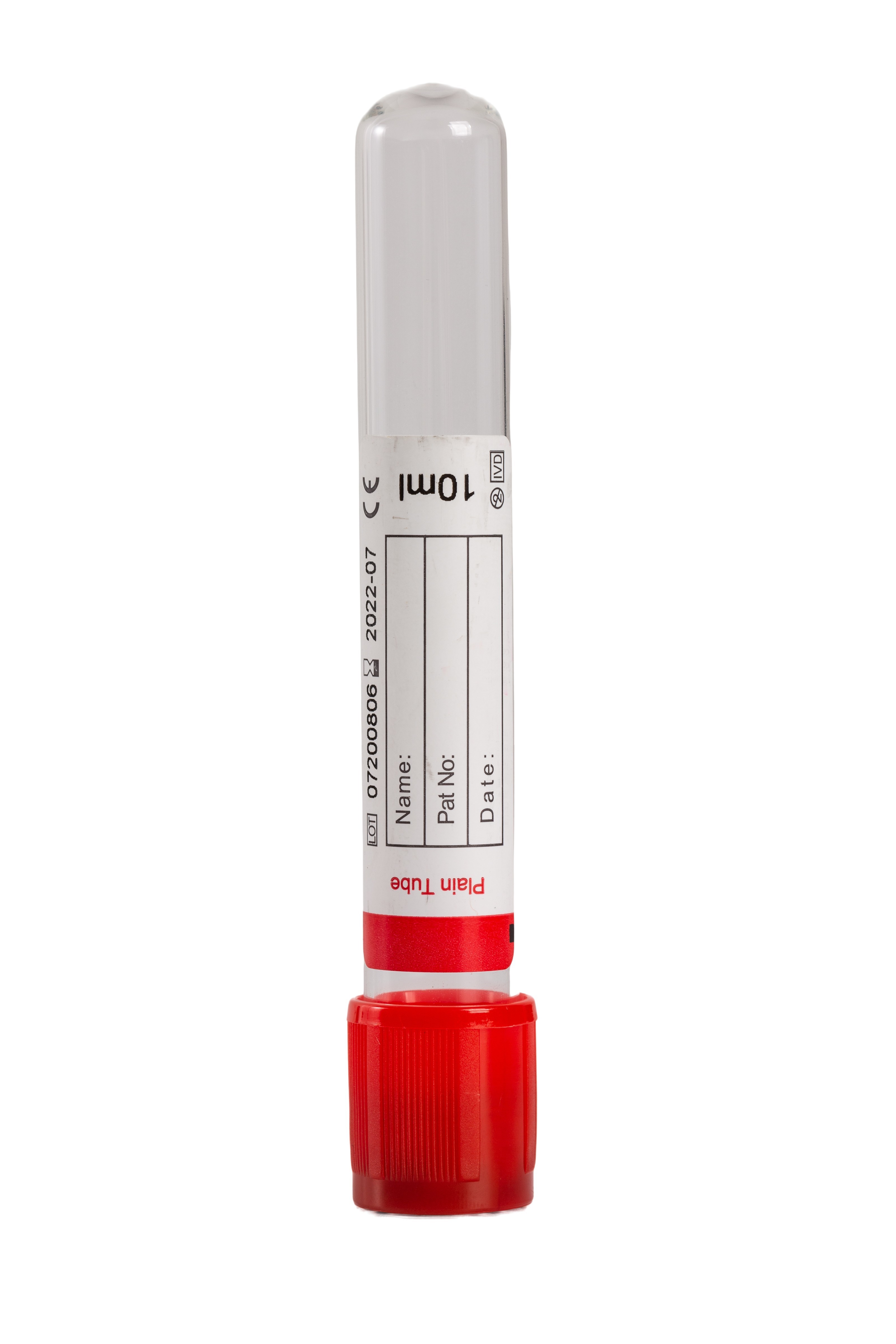 10 X 45mm Blood Test Vacuum Tubes  13 X 100mm Red Top Blood Tubes  For Pain Management
