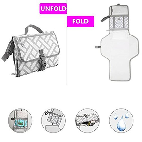 Travel Waterproof Changing Bag , Multi Purpose Baby Bag Inner Pocket Waterproof