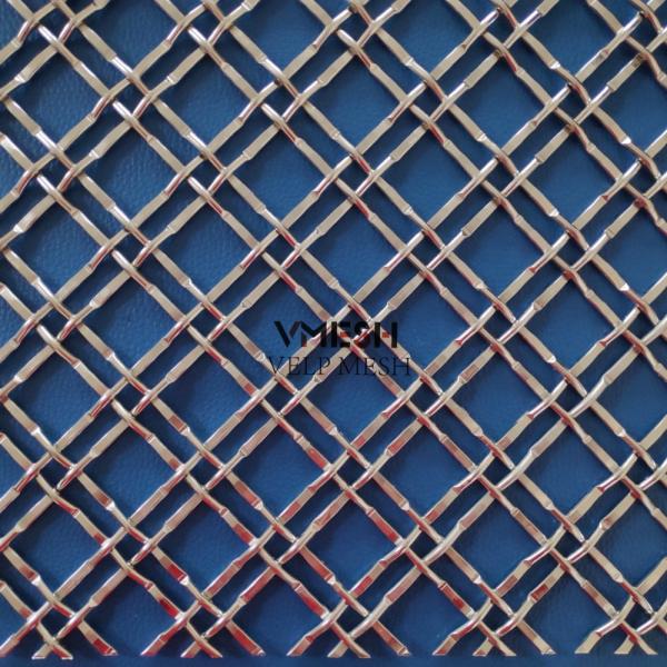 Custom Wire Diameter Stainless Steel Crimped Wire Mesh for Metal Facade Interior / Exterior