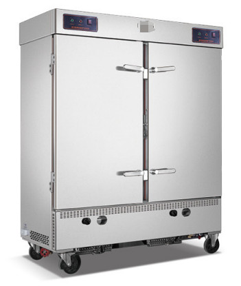 12KW 電動 ホテル ソリューション ホテル ロビー 設備 米 蒸気 車 ダブル ドア 24 トレイ 大量の米