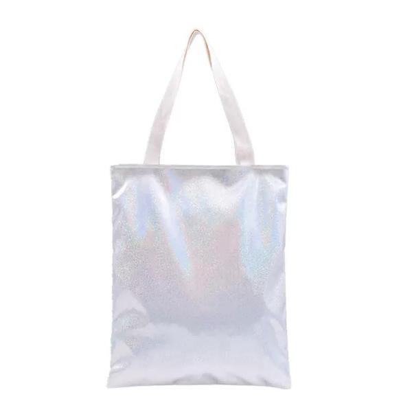 Customizable Colorful Canvas Sublimation Blank Tote Bags Fashionable Heat Transfer Shopping Bag For Advertising