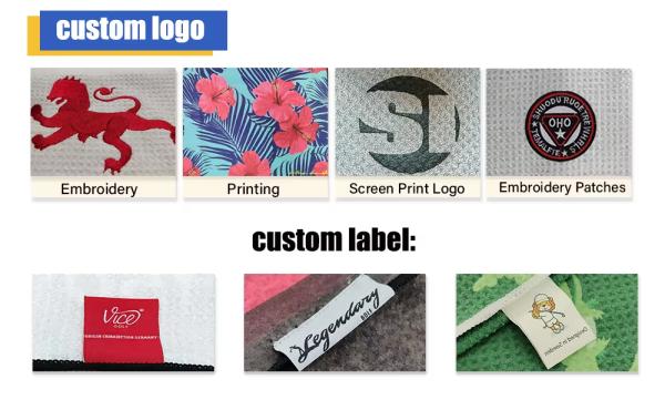 Wholesale Golf For Club Custom Sublimation Printed Quick-dry Microfiber Waffle Solid Color Waffle Golf Towel Ball Cleaning