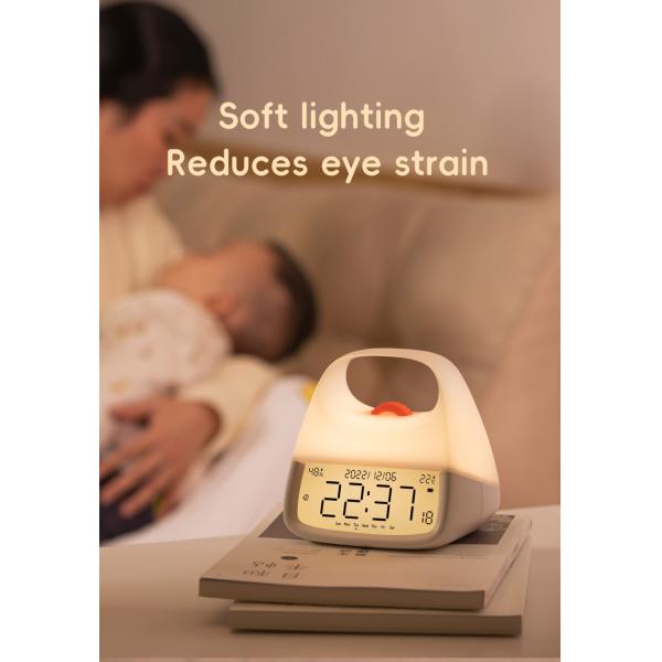 ABS Orange Dot Desk Clock for Bedroom Charming and Adorable Design Quartz Motivity