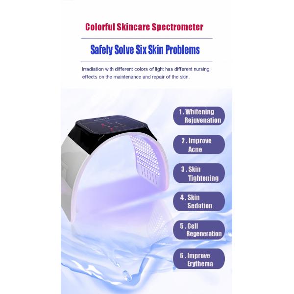 LED Light Therapy for Face - 7 Colors Photon PDT Near Infrared Light Therapy Professional LED Face Mask