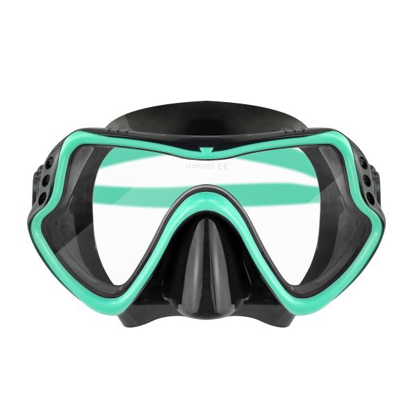 Liquid Silicone Face Snorkel Mask Scuba Dive Goggles Tempered Glass For Swimming