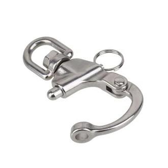Aço inoxidável 304/316 Ferramenta de arranque Snap Hook Rotate Spring Shackle Swivel Shackle