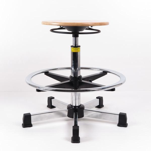 Plywood Adjustable Industrial Production Chairs 330mm Diameter SGS Certificate